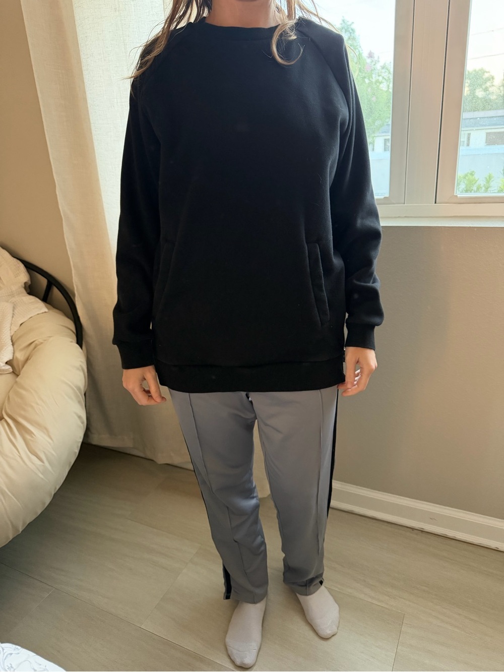 Zara Black Women's Crewneck Sweater